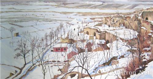 《故乡的冬天之雪霁》 2012年 160×80厘米 王肖霏