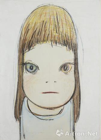 奈良美智《无题》 彩色铅笔、纸本38.1 x 27 cm 2003年