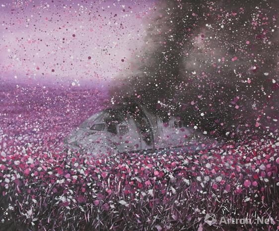赵博《在那鲜花盛开的地方－2号》油彩、画布121 x 145 cm 2012年