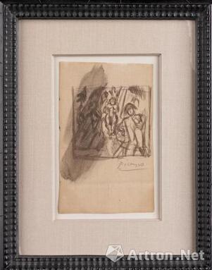 《圣安东尼的诱惑习作》 毕加索 1909年
