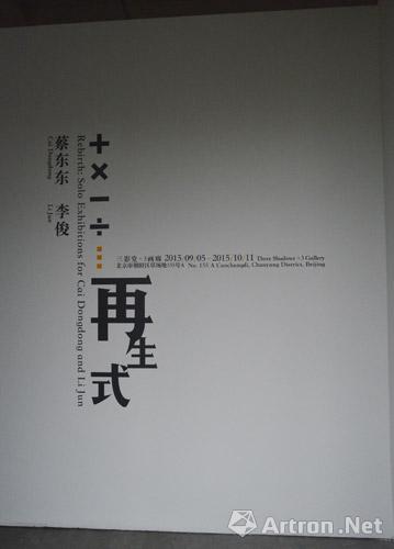 三影堂+3画廊举办蔡东东、李俊双个展“再生式”