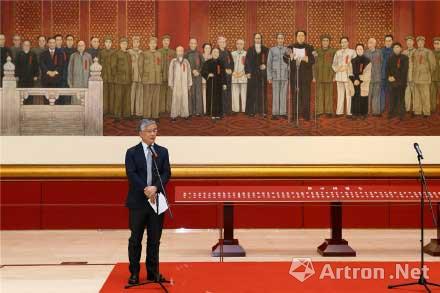 唐勇力巨幅中国画《新中国诞生》收藏、展出仪式在国家博物馆举行
