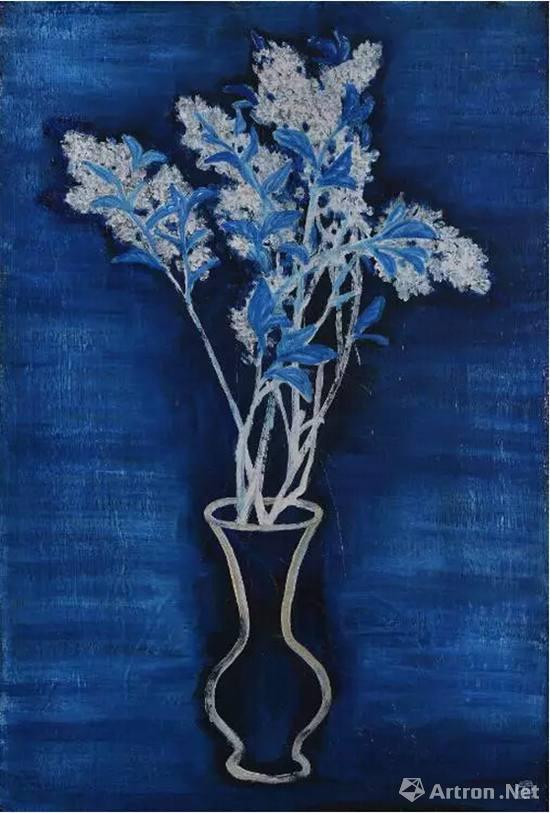 常玉《蓝色背景的盆花》将亮相保利春拍现当代艺术夜场
